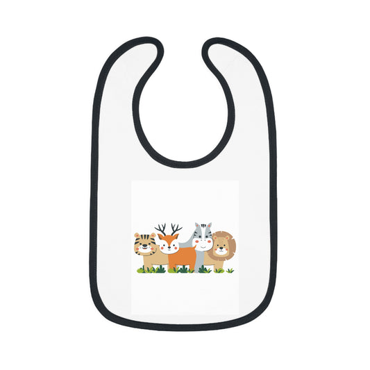 Baby Contrast Trim Jersey Bib